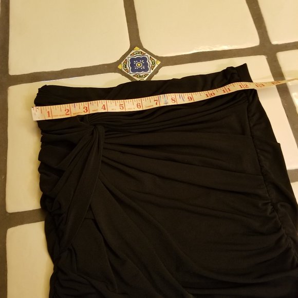 Moda International Victoria's Secret Black Ruched Waterfall Skirt - Picture 4 of 6